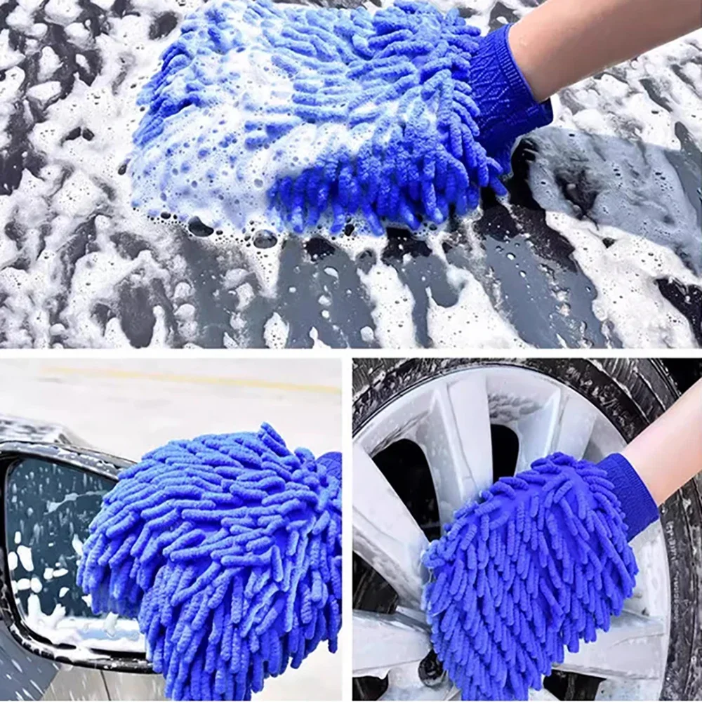 1-2Pcs Blue Microfiber Chenill - Microfiber Towel Detailing 评论和价格